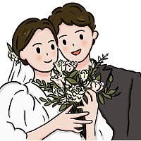 长页面手绘无图婚礼结婚邀请函