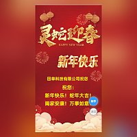 （单页）公司春节贺卡2022虎年新年祝福